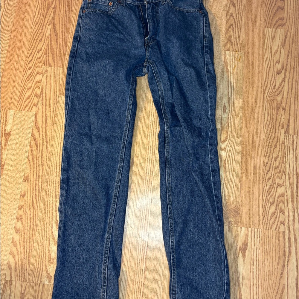 Levi's Men's Straight Fit Dark Blue Jeans